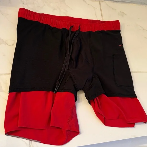 Lululemon Red Men's Athletic Shorts - Picture 5 of 6